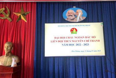Kỷ niệm 82 năm ngày thành lập Đội TNTP HCM 15/5 và 133 năm ngày sinh nhật Bác 19/5. Liên đội Nguyễn Chí Thanh tổ chức thành công Đại hội cháu ngoan Bác Hồ năm học 2022-2023. Tuyên dương 50 em học sinh đạt danh hiệu Cháu ngoan Bác Hồ.
